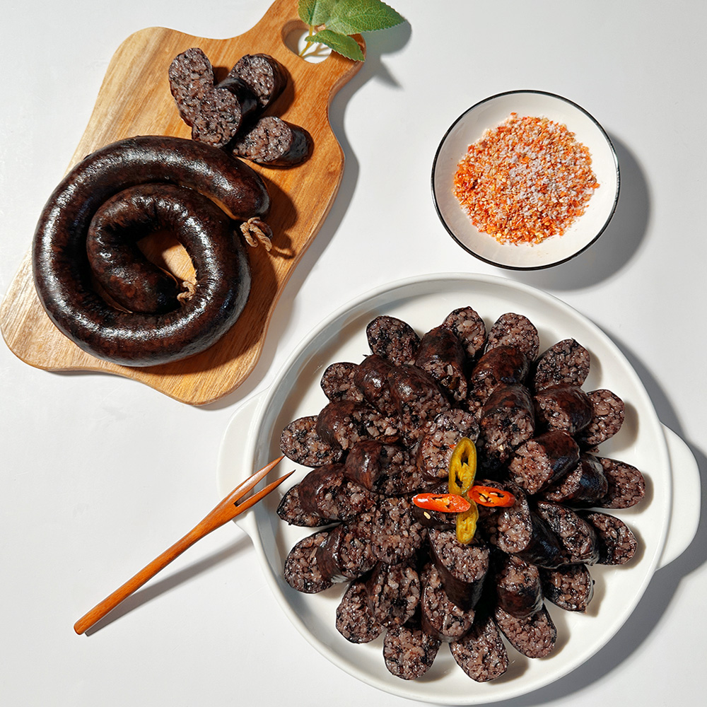 피순대 500g 찰순대 토종 전통 연변 찹쌀 순대 : 울산번개시장협동조합
