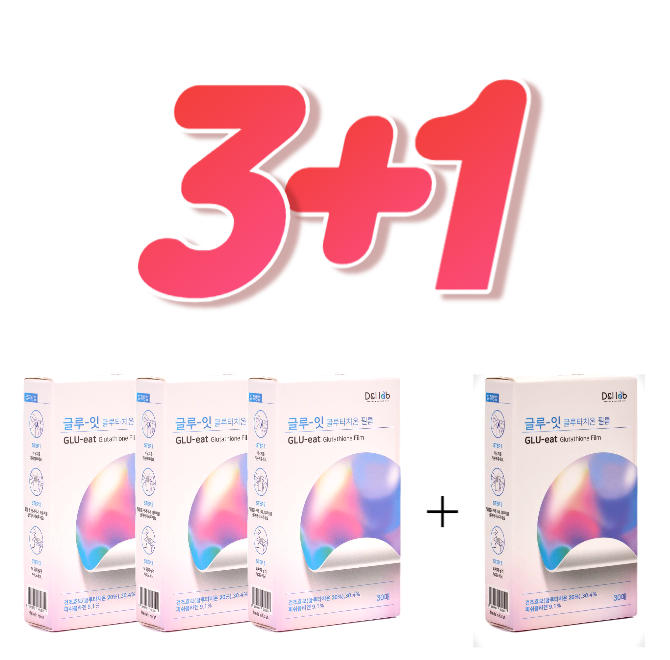 디앤아이랩 글루잇 글루타치온필름 콜라겐필름 30매, 4개 : 디앤아이랩