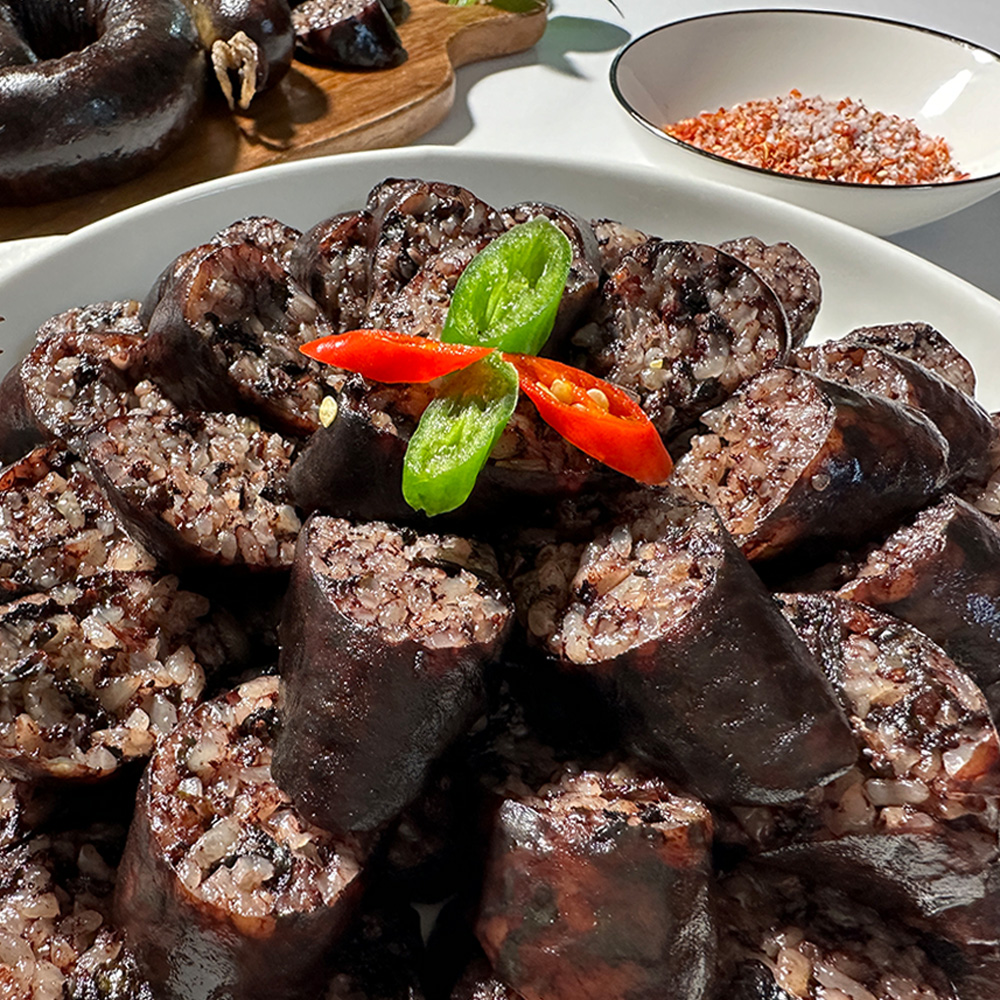피순대 500g 찰순대 토종 전통 연변 찹쌀 순대 : 울산번개시장협동조합