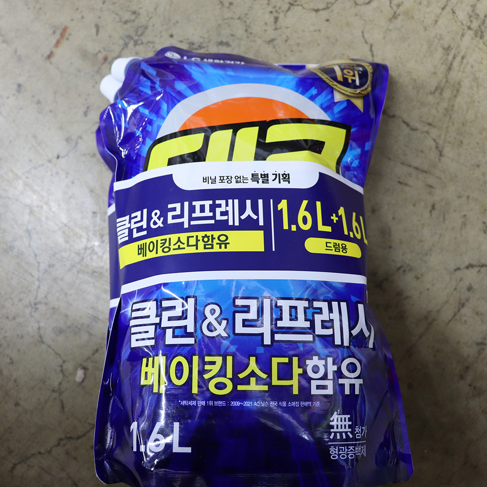[1+1] 테크 클린앤리프레시 드럼용 리필 3.2L (1.6L+1.6L) : 땡큐푸드몰