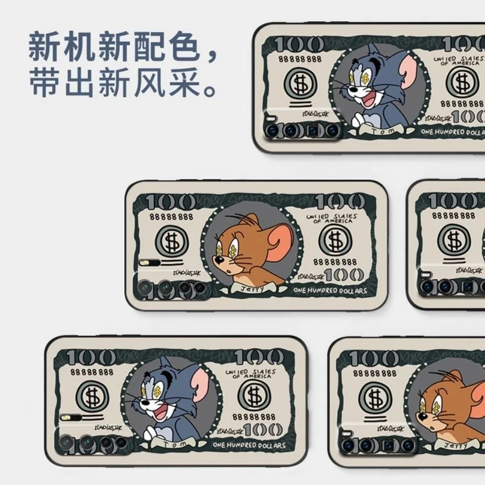 OPPO용 Money In Eyes 톰 제리 만화 소프트 폰 케이스 OPPO A18 A17 A16 A15 A38 A58 A78 A57 A77 A76 A94 A74 A54 A53S : 다시올마트
