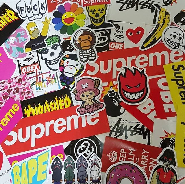 꼼데 팔라스 베이프 베트멍 Supreme 슈프림 스트릿 스티커 : gr