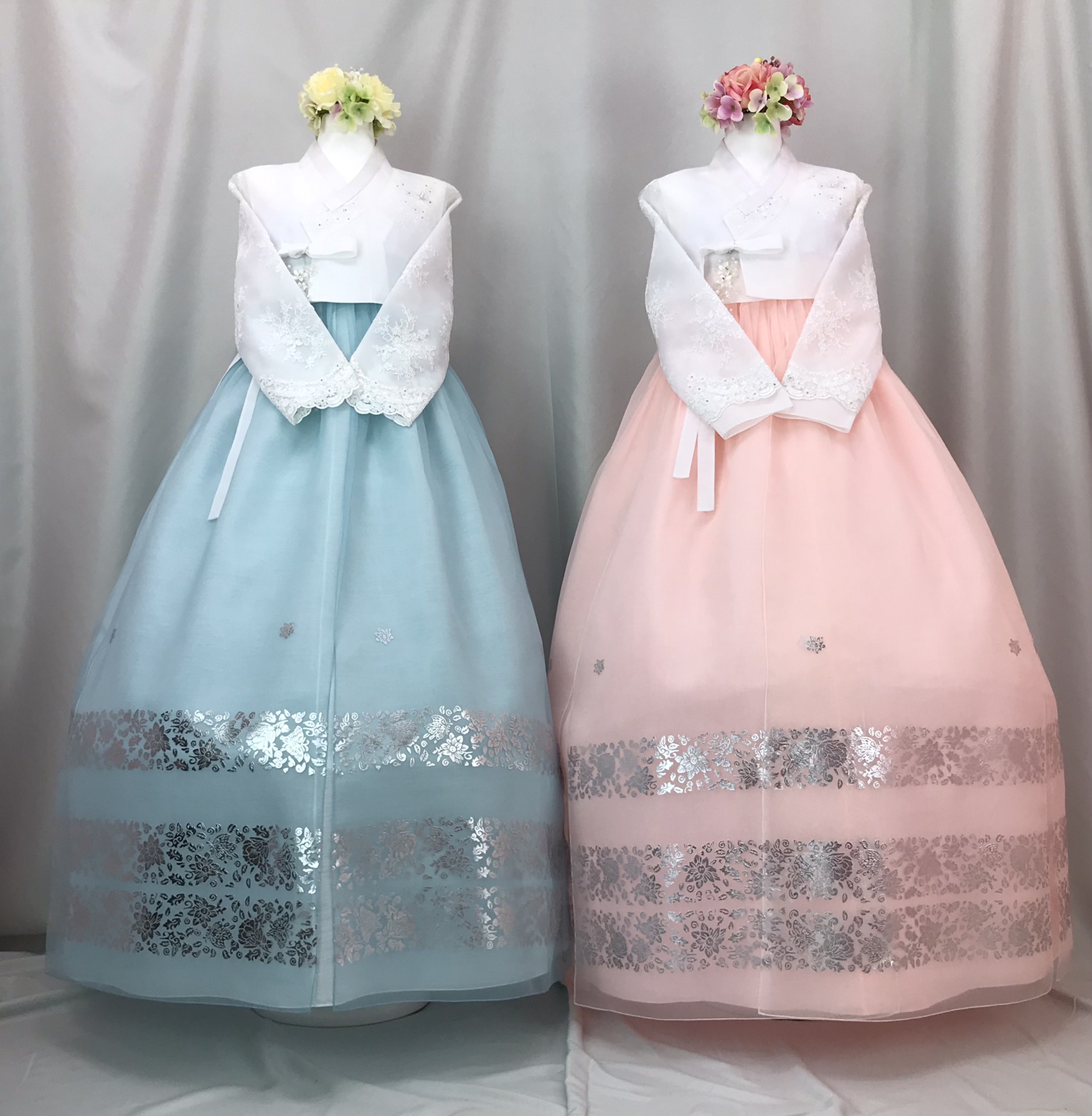 미인수한복대여 명품은박블루퀸 신부 하객 결혼 : 미인수 한복