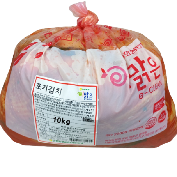 해남 화원농협 포기김치 10kg 이맑은 급식용 배추김치 : 이세몰