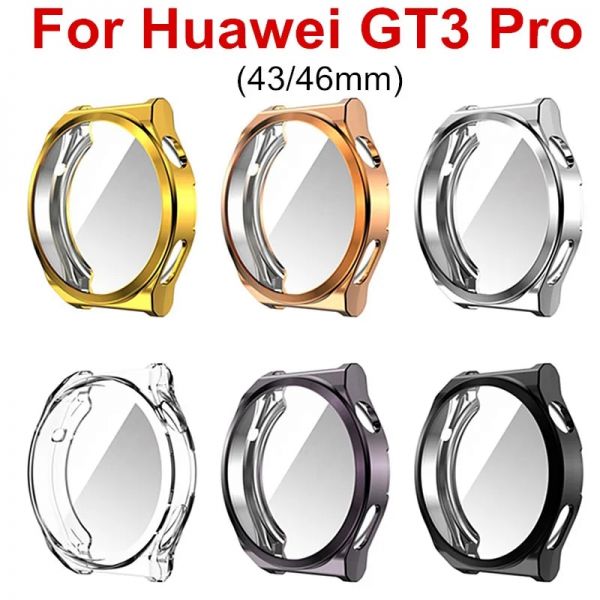 화웨이 워치 스크린 보호대 케이스 TPU 보호 커버 GT3 프로 43mm 46mm GT4 42mm GT 4 2e 2Pro 3 02.클리어 : 올유니즈
