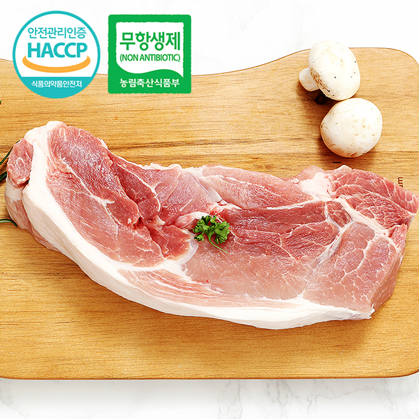 [아우내축산] 무항생제HACCP 1등급 한돈 앞다리살 수육용 500g : 웰굿