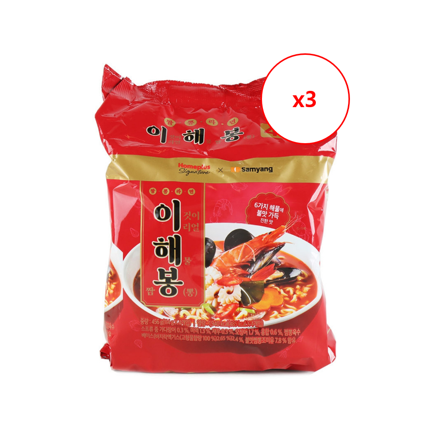홈플러스시그니처 이해봉 짬뽕라면 멀티팩, 3개 : 닛시몰