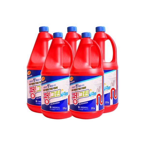 펑그린 2kg x 5개/ 배구수세정제 막힘용해제 뚫어뻥 : 원라이브:브랜드