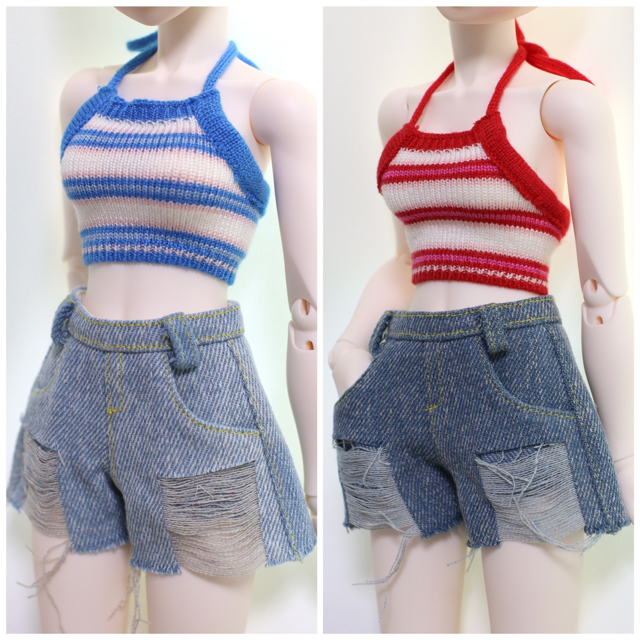 BJD 구체관절인형옷 MSD 의상 빈티지 찢청 : 와와윙스