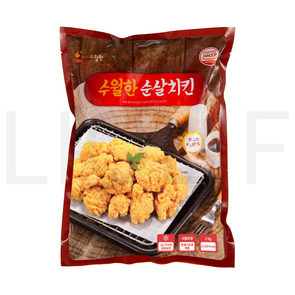 수월한 닭가공품 순살치킨 (냉동) 1kg 3개 : SUPER SALE