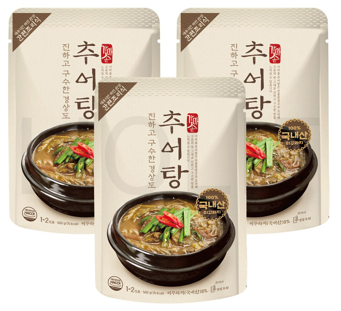 청조푸드 즉석국/즉석탕 가마솥 진하고 구수한 경상도 추어탕 500g 6개 : SUPER SALE