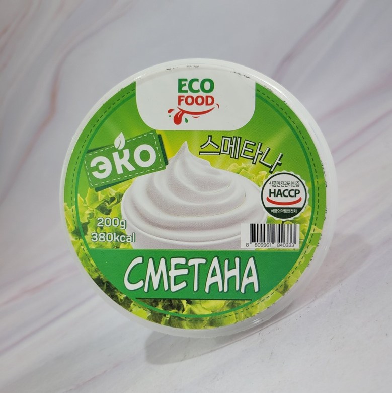 에코푸드 스메타나 사워크림 200g EcoFood Smetana Sour Cream 200g : 멜니짜