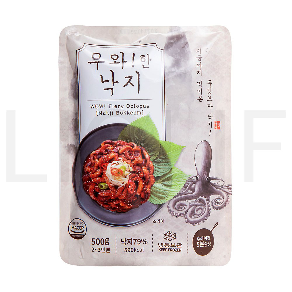 우와!한 해물볶음류 양념 낙지 볶음 (냉동) 500g 1개 : SUPER SALE