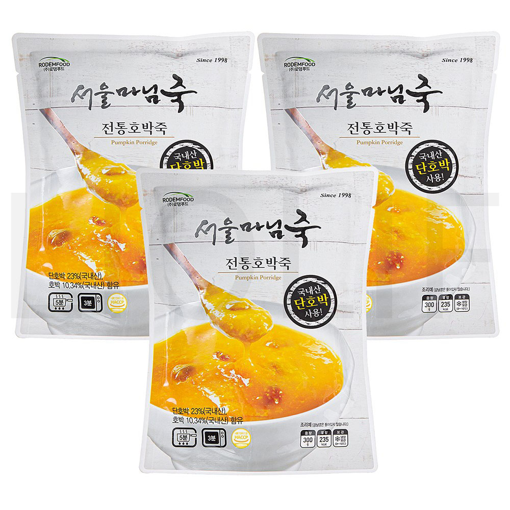서울마님 죽 전통 호박죽 300g 3개 : SUPER SALE