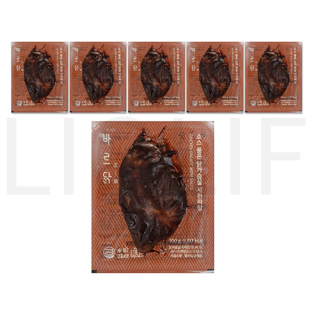 바르닭 닭가슴살 소스품은 닭가슴살 사천짜장 (냉동) 100g 6팩 : SUPER SALE