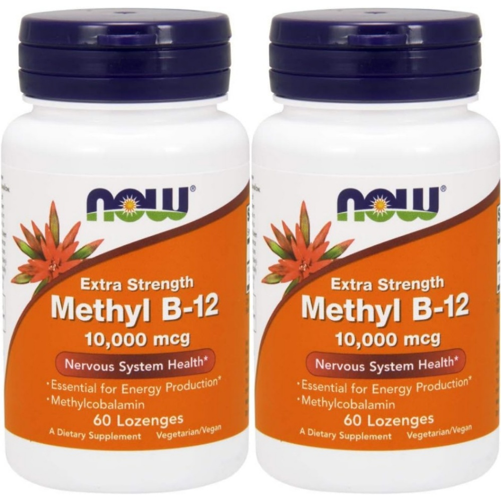 Now Food Methyl B12 Lozenges 나우푸드 비타민 B12 10mg(10000mcg) 로젠지 캔디 60정 2병 : 건강한 캡슐
