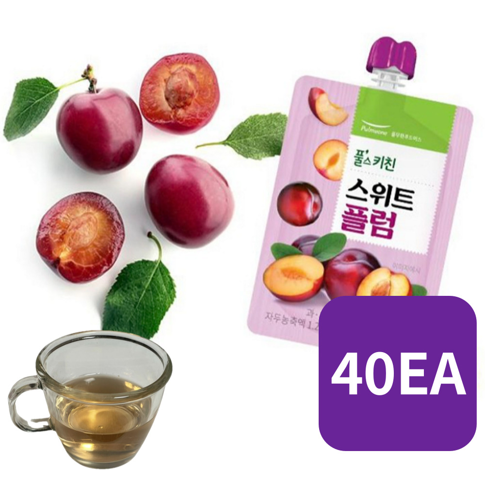 풀무원 풀스키친 스위트 플럼(자두) 과채음료 100ml 40개 : 쌘구름