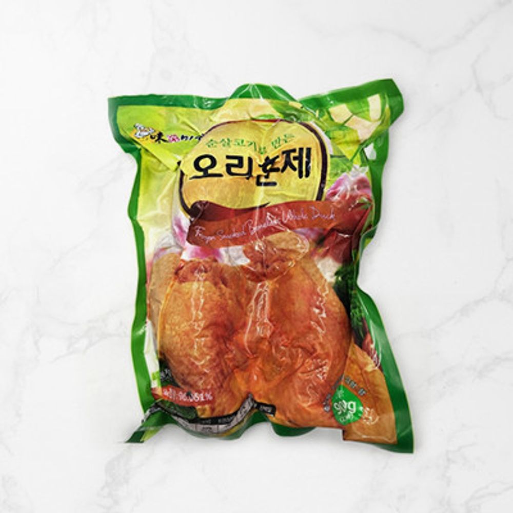 화영 훈제오리900g 훈제오리고기 오리훈제 아이간식 아이반찬 어린이반찬 맥주안주 간편조리식품 술안주 냉동오리훈제 오리고기 : 디라이스