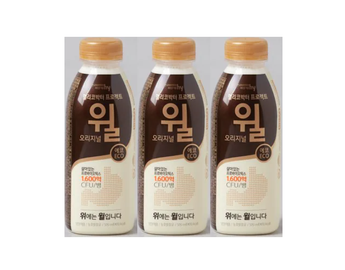 HY 한국야쿠르트 헬리코박터 프로젝트 대용량 윌 500ML, 7개입 : 메가마트마켓