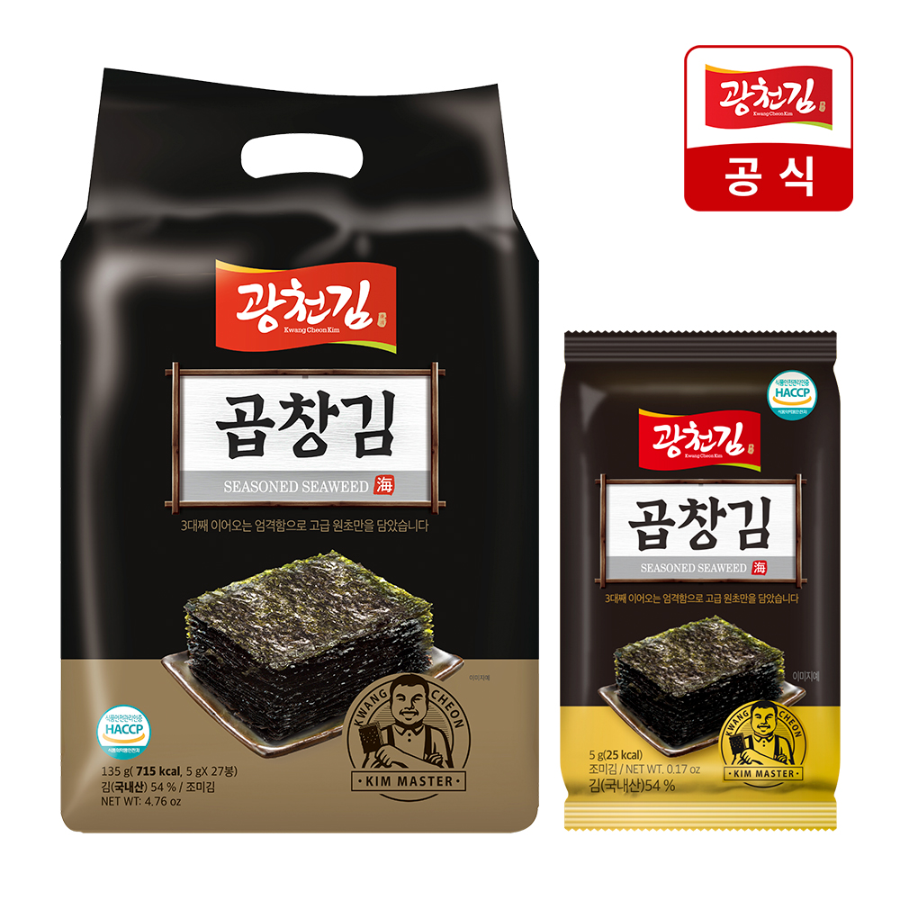 [광천김] 곱창김 도시락김 5g, 27개 : 주식회사 광천김