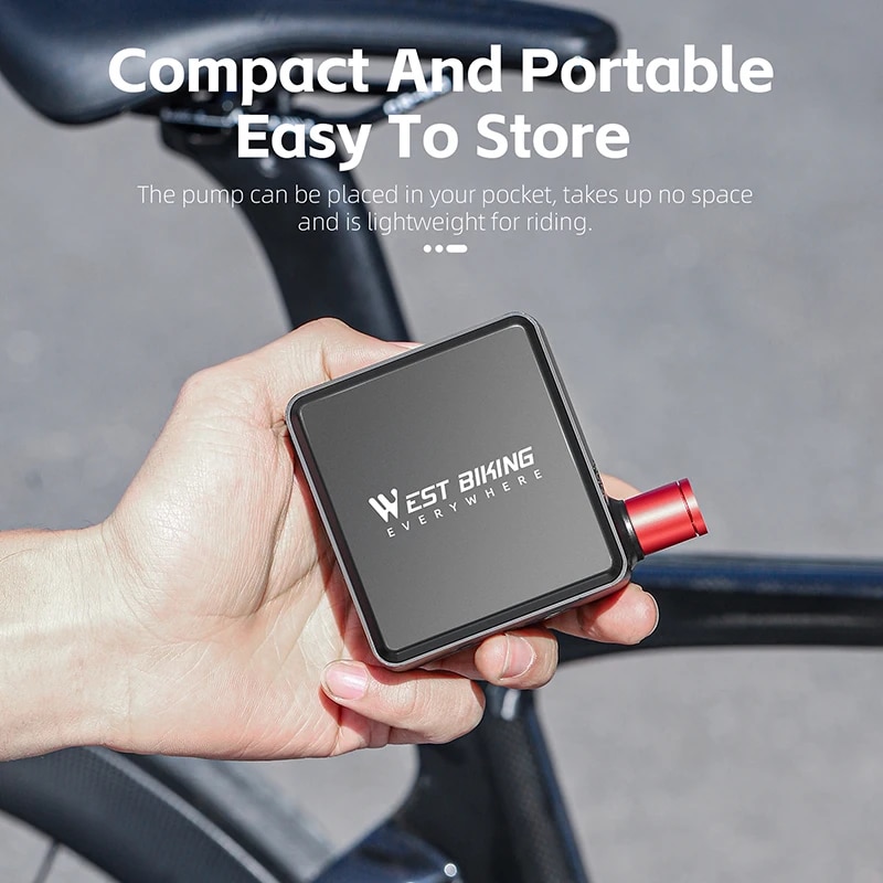 자전거 펌프 휴대용 WEST BIKING 미니 전기 공기 150PSI 타이어 팽창기 자동차 오토바이 LCD 디스플레이 : 벨라링크