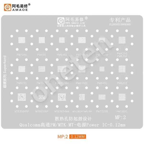 Amoe MP2 BGA 스틸 메쉬 볼 식재 PM8450 8350BH 7325 8250 MT6365 6359 파워 IC 솔더 주석 식재에 호환 : 에이치케이종합부품