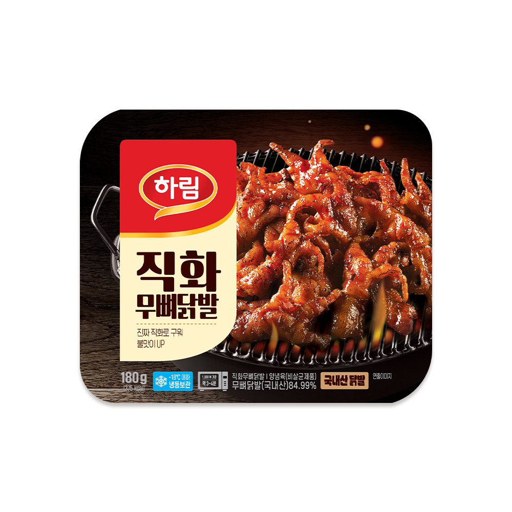 (신선) 하림 직화 무뼈 닭발 180g : 주식회사 하림