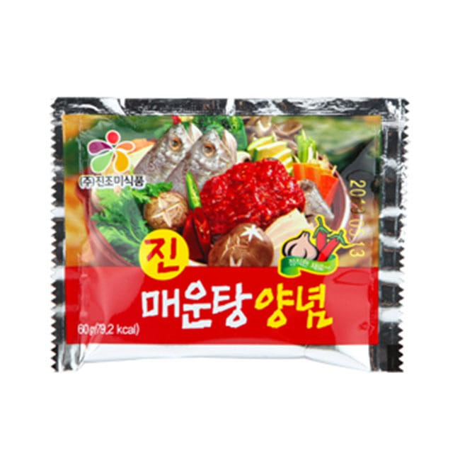 [박스판매] 진조미 진 매운탕양념 매운탕다데기 다대기 매운탕 포장용 업소 배달용 소스 60g 100개 : 다솜식자재 온라인몰