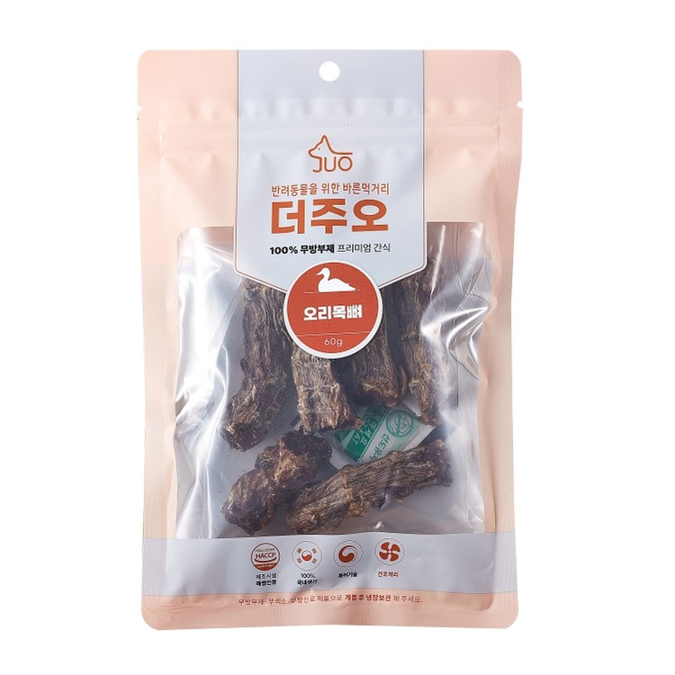 [더주오] 국산 수제간식 오리목뼈 60g : 펫마켓365
