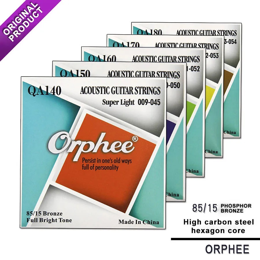 어쿠스틱 기타 스트링 줄 Orphee 슈퍼 라이트 8515 브론즈 풀 브라이트 톤 여러 선택 고광택 및 강한 durabilit : 해피제이드