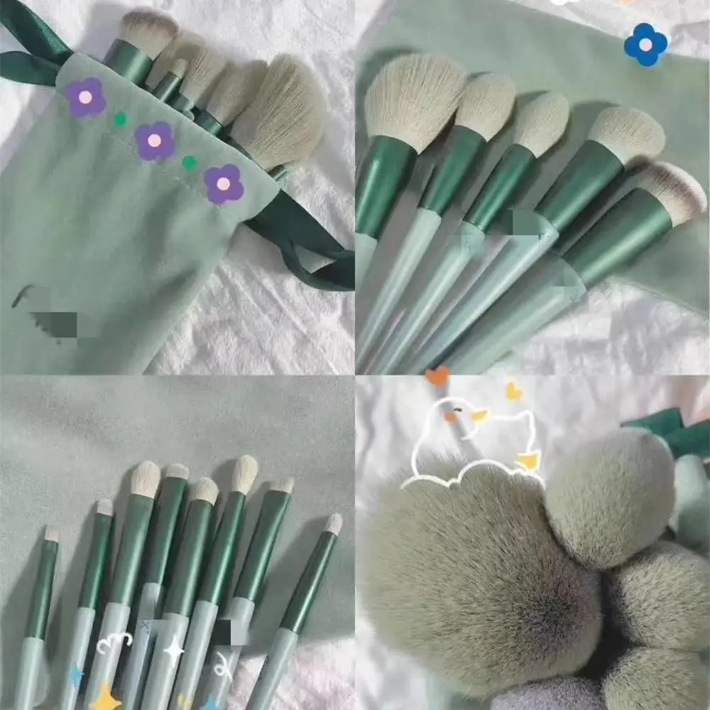 메이크업 브러쉬 세트 및 하이 퀄리티 슈퍼 소프트 섬유 파운데이션 아이섀도우 라이너 가벼운 무게 15 개 13 : 해피제이드