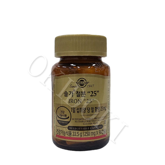 한국 솔가 철분25 250mg x 90캡슐 국내배송 : 오키도키