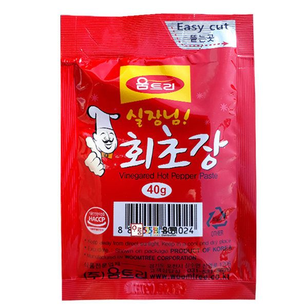 움트리 실장님회초장 40g x200개 1박스 횟집 배달용 일회용 초고추장 무배 : 아람유통