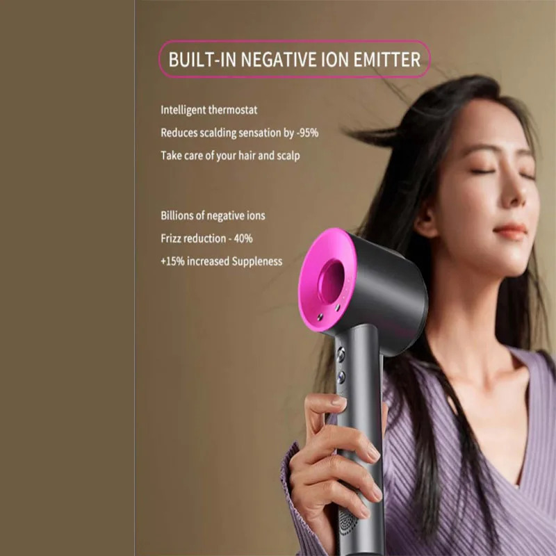 전기 헤어 드라이어 고속 블로우 전문 음이온 케어 소음 감소 일정한 온도 : hairjoy