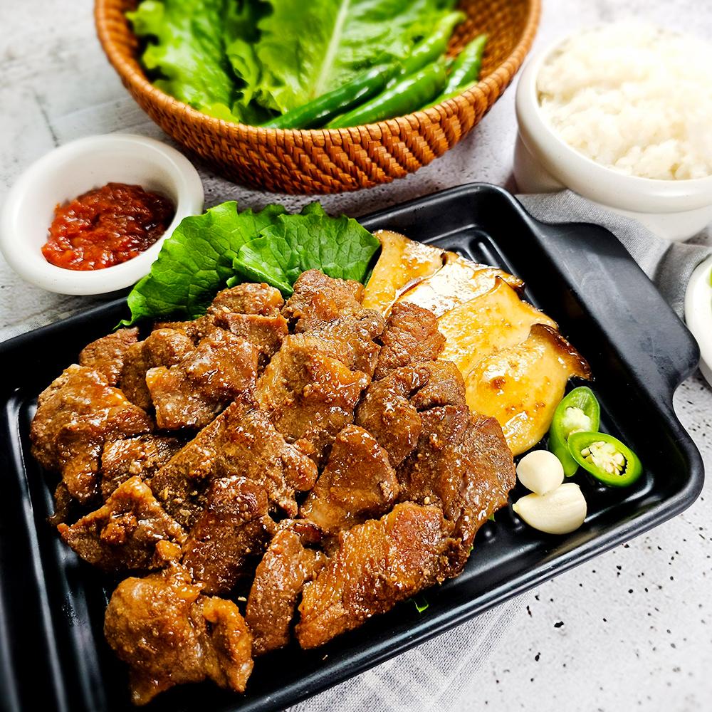 천지푸드 돼지갈비 수제 양념 숯불 구이 600g 1kg (뼈미포함) : 천지푸드