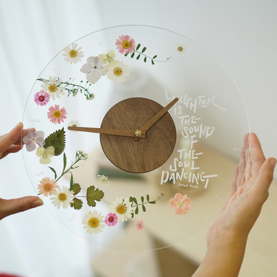 투명 아크릴 벽시계 캘리그라피 DIY 만들기재료 : 글꼴아트샵