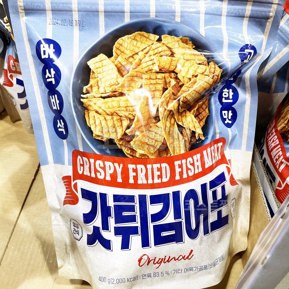 바삭아삭 고소한맛 갓튀김어포 영양간식 어포스낵 휴게소 어포튀김 400G 대용량 : 코스트짱