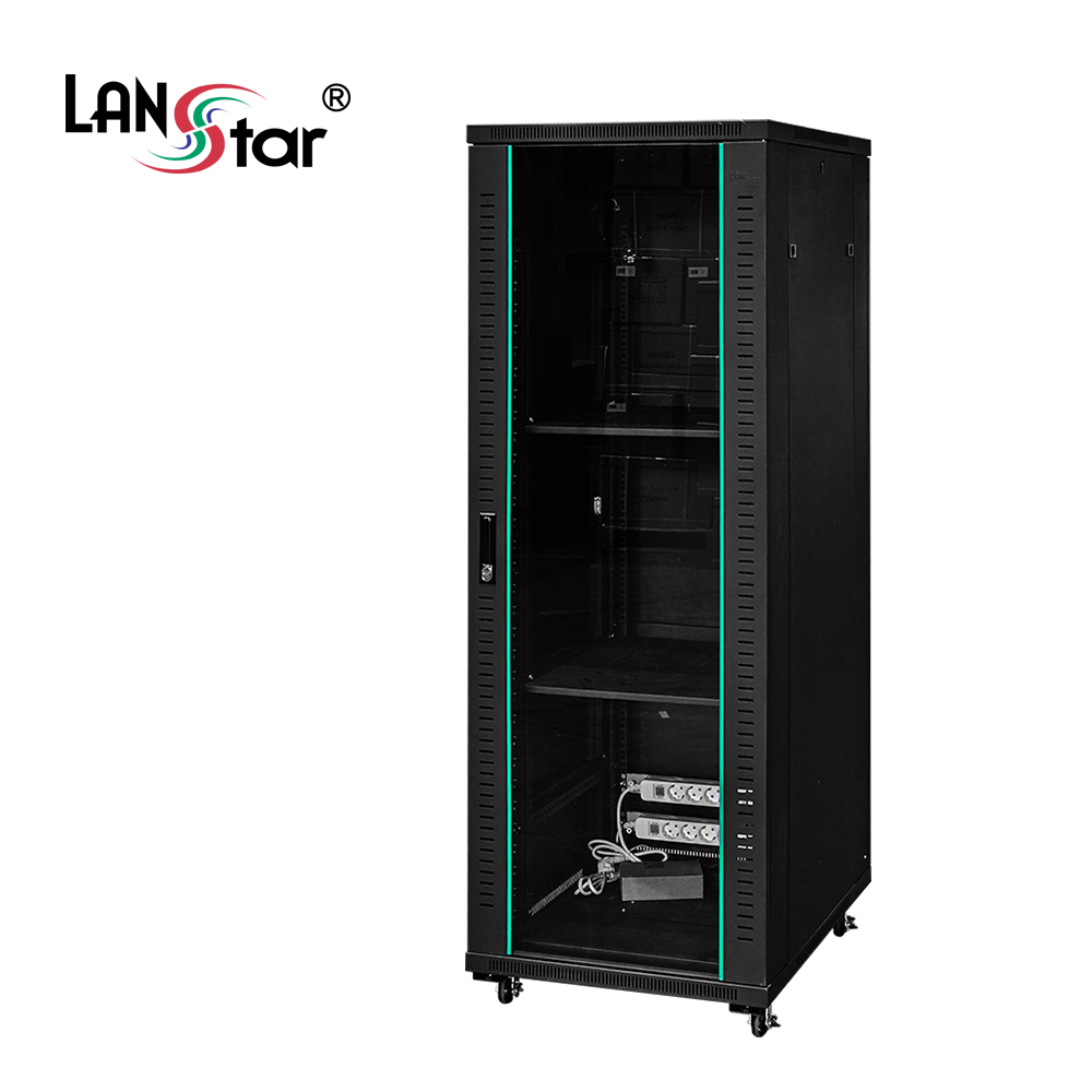 랜스타 LS-1800HB 허브랙 검정 36U 1800x800x600 통신랙 국제규격 : 랜스타