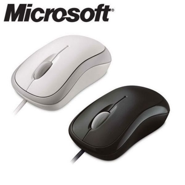 유선키보드 컴퓨터키보드 사무실 사무용 기계식 마이크로소프트 광마우스 BASIC V2 블랙 : 나와우주