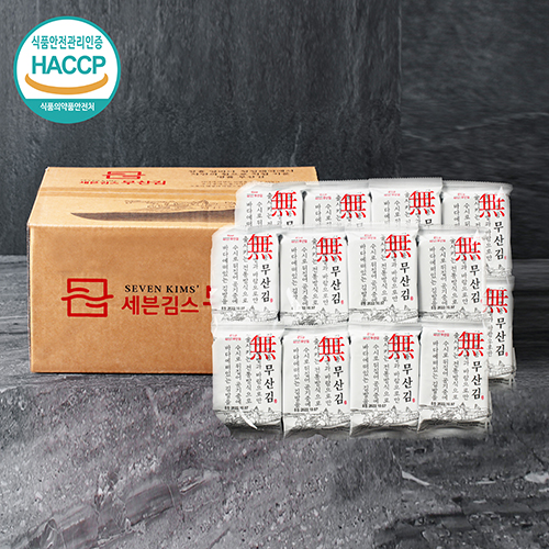 세븐김스 도시락김 32봉 1BOX 친환경 유기농 재배 바삭하고 맛있는 무산김 진영어조합법인 : 보부마켓