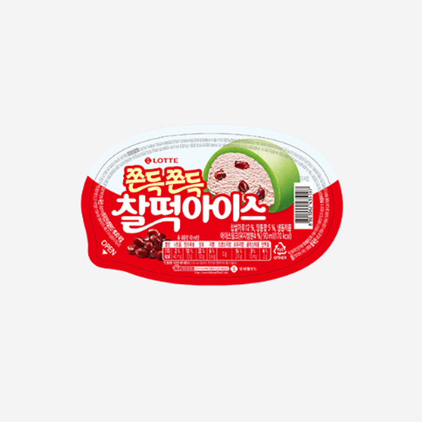 빙그레 쫀득쫀득 찰떡아이스 90ml, 24개 : 비아이푸드