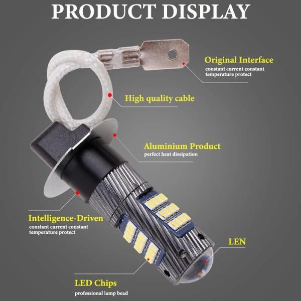 1PCS H3 5630 LED 고출력 교체 안개 램프 자동차 헤드 라이트 운전 주간 러닝 12V 광원 : 진주국제무역