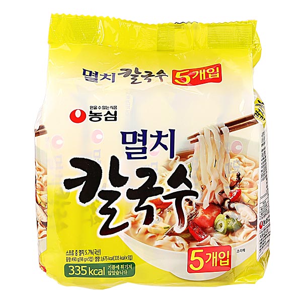 멸치칼국수멀티98gx5/농심-10개 : 착한형제들mall