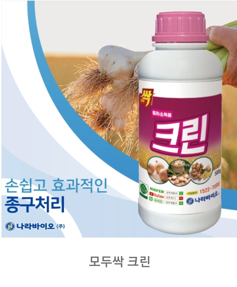 모두싹크린 종자소독 나라바이오 250g 유황분말 마늘 씨감자 생강 종자 소독약 분의처리제 : 농사의신 씨앗백화점