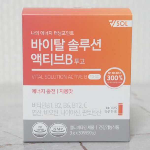 바이탈솔루션 액티브B 투고 3g x 30포 : 엘제이시티
