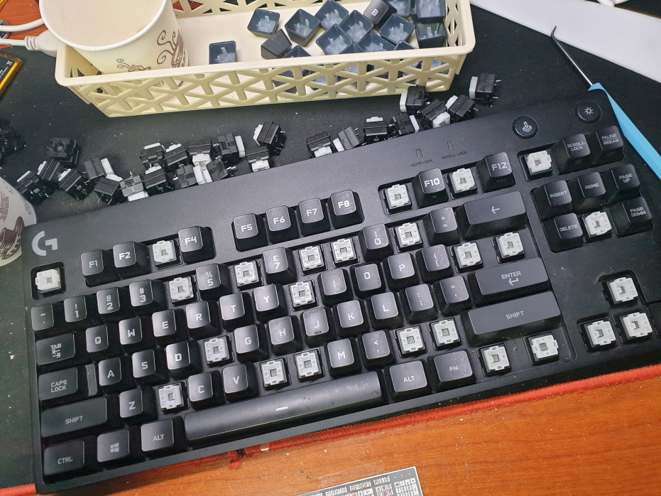 Logitech GPRO Y-U0031 병행수입 직구 사설 고장 AS 로지텍키보드수리 : 수정보통신