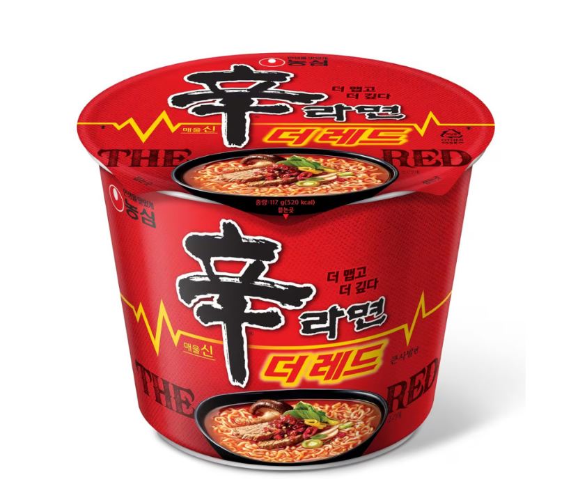 농심 신라면 더레드 큰사발면 117g x 4개 : 노다지마트