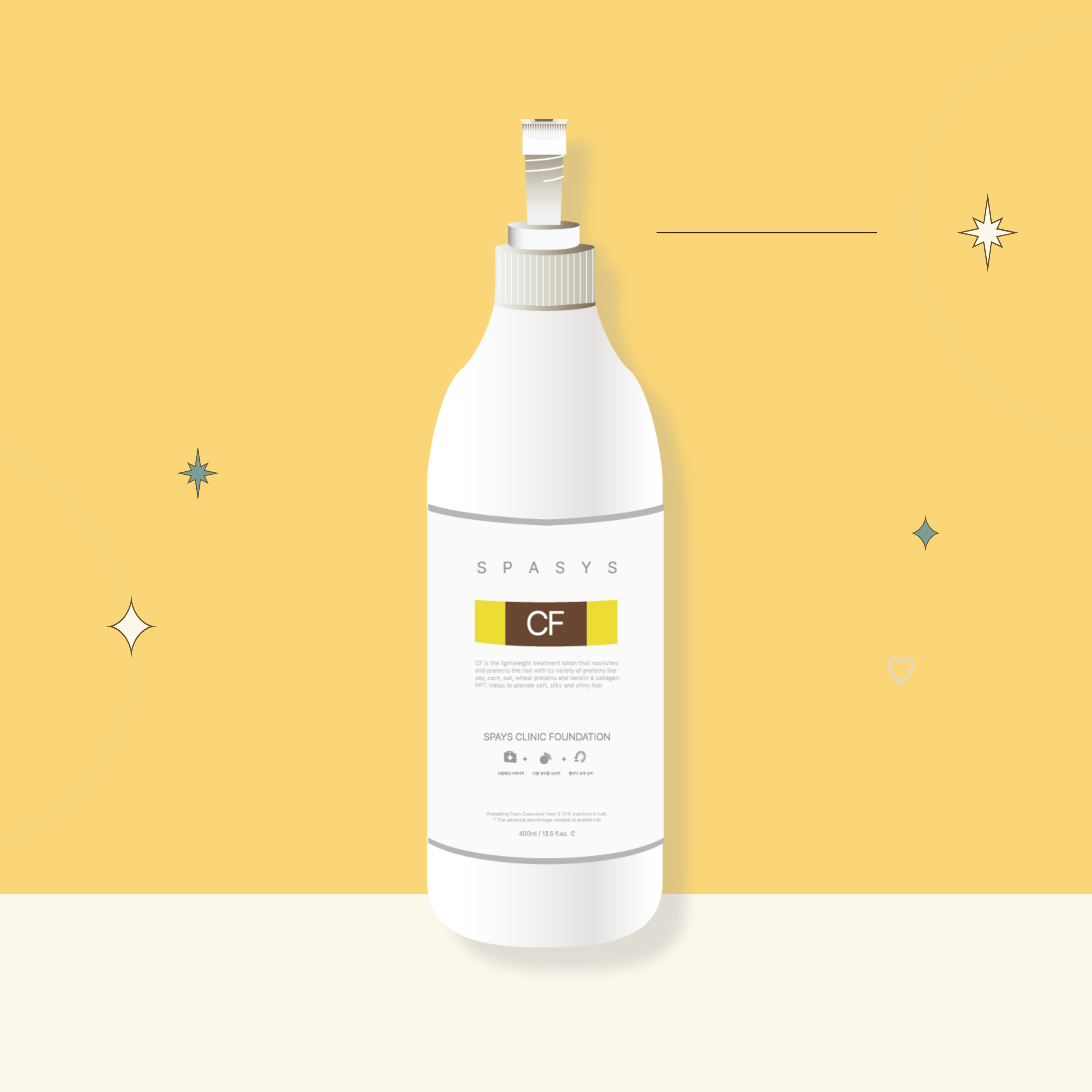 스파시스 CF 400ml 미용실 트리트먼트 바르는 노워시 씻지않는 실크 단백질 헤어 셀프 클리닉 크리닉 영양제 : JRL코리아