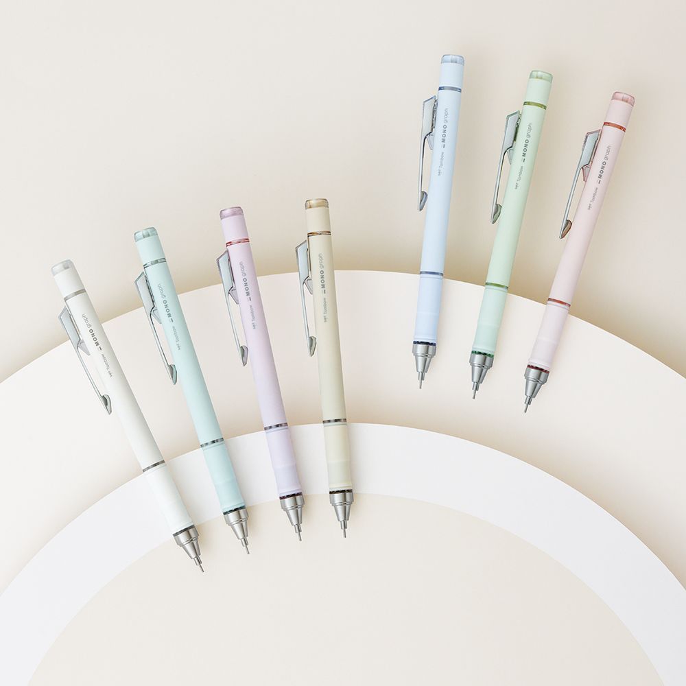 new 톰보 TOMBOW 모노 그래프 그립 샤프 0.5mm (한정판) 파스텔컬러 고무그립 흔들이샤프 : 안나네 가게
