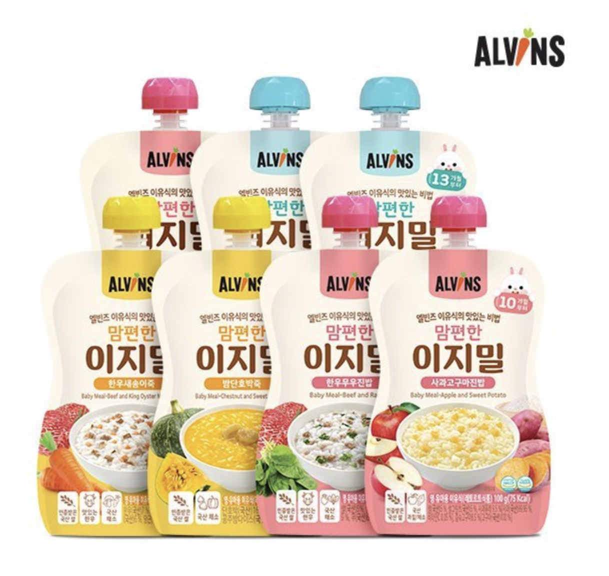 엘빈즈 맘편한이지밀 실온이유식 파우치형 1개 : 베베하트몰